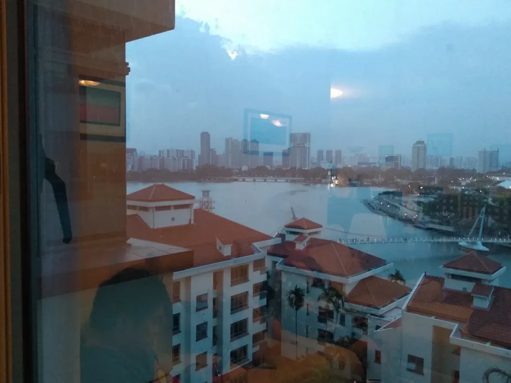 View at night from Singapore